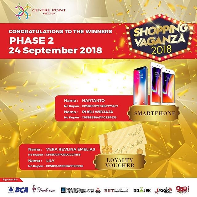 Ini Pemenang Mall Centre Point Shopping Vaganza 2018 Fase Ke-2 (#1)