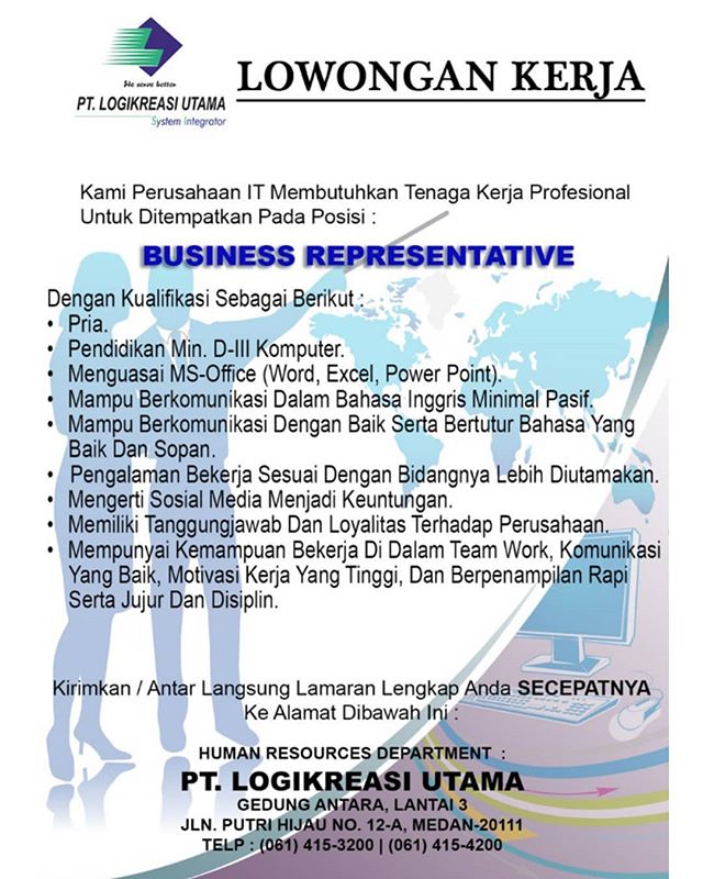 PT. LOGIKREASI UTAMA : Lowongan Kerja BUSINESS REPRESENTATIVE