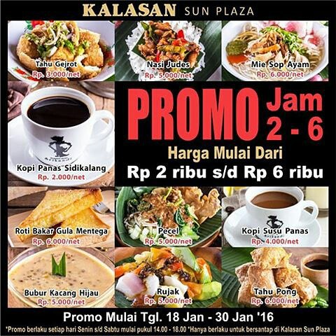 Promo terbaru di Kalasan Sun Plaza Medan ( @kalasanxpress). Nikmati menu pilihan ini dengan harga mulai dari 2 rb - 6